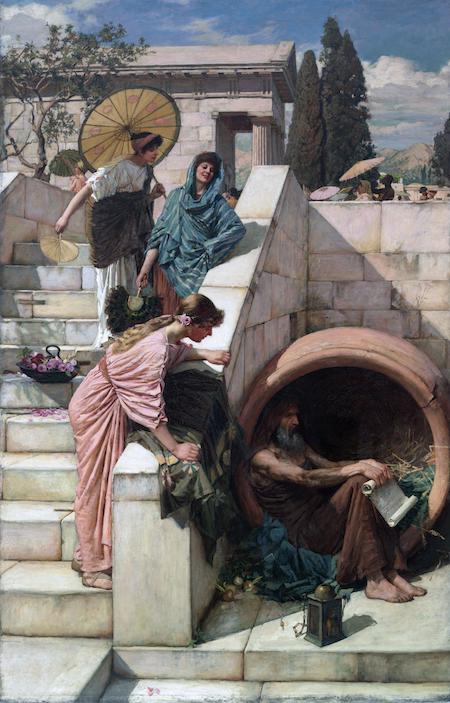 Diogenes (1882). John William Waterhouse tarafından yapılmıştır.