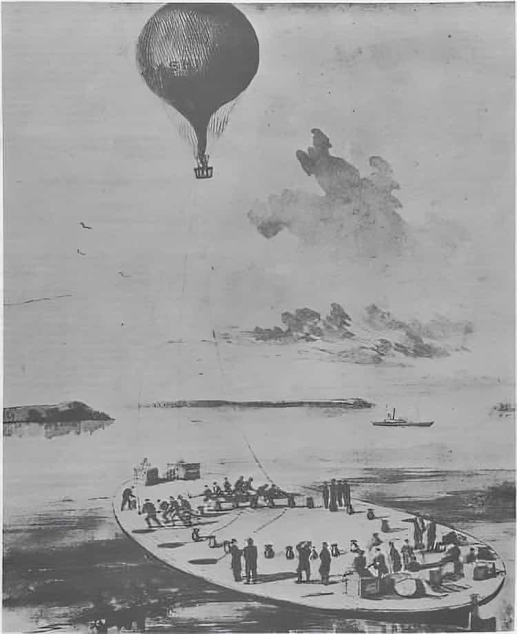 İç Savaş balonu kullanan George Washington Parke Custis