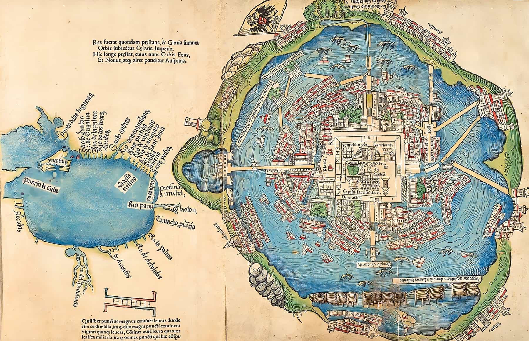 Nürnberg'den Tenochtitlan Haritası.