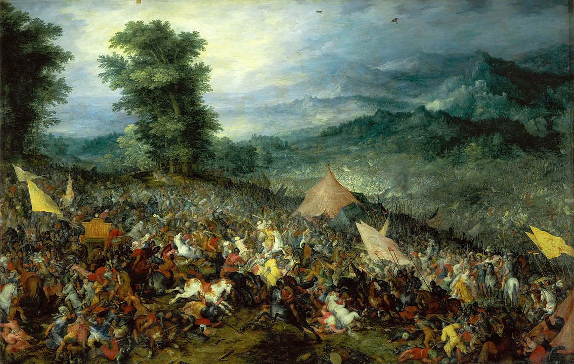 Elder Jan Brueghel'in Louvre'daki İssos Muharebesi tablosu.