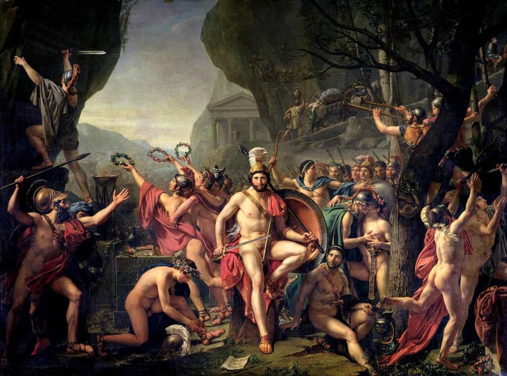 Leonidas Thermopylae'de (1814), Jacques-Louis David.