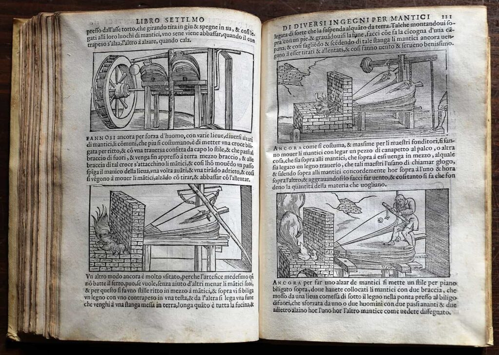 1540 tarihli Biringuccio'nun Pirotechnia kitabı.