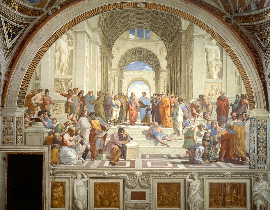 Rafael (Raffaello Sanzio) tarafından yapılan Atina Okulu çalışması.