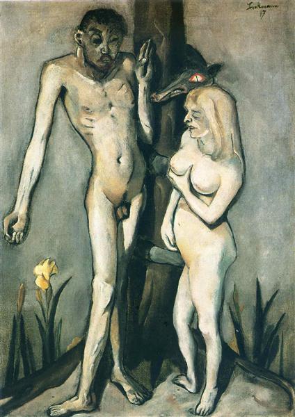 Adam and Eve, 1917. Max Beckmann