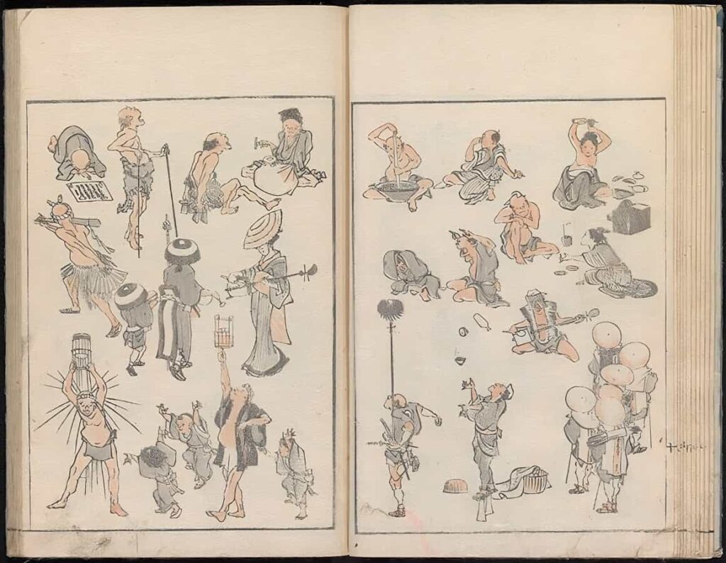 hokusai manga çalışmaları