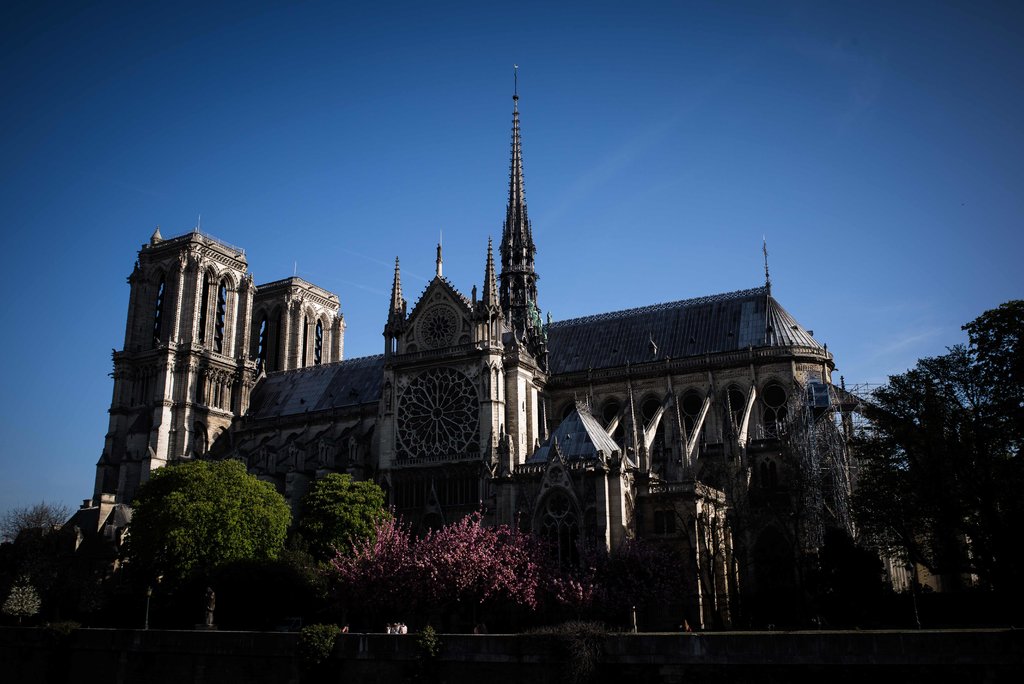 Paris'teki Notre Dame Katedrali'nin geçen yılki görüntüsü