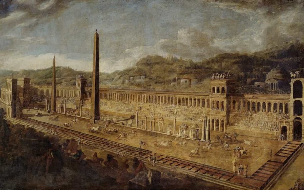 Roma'daki Circus Maximus, Domenico Gargiulo ve Viviano Codazzi, yaklaşık 1638, Museo del Prado, Madrid.