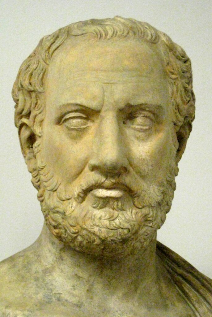 Thukididis'in alçı döküm büstü 