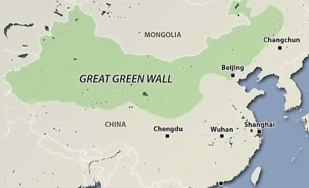 Çin, Gobi Çölü ile arasına yeşil duvar örüyor.
