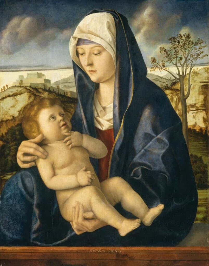 Madonna and Child in a Landscape by Giovanni Bellini 