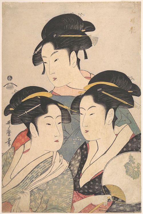 Kitagawa Utamaro'dan Kwansei Dönemine Ait Üç Güzel, 1791