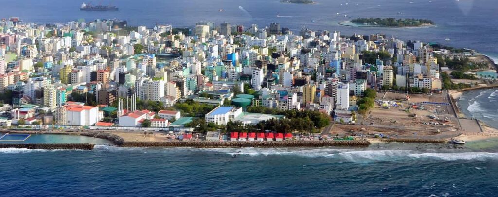 Maldivler'in başkenti Malé, iklim değişikliği tehdidi altında.
