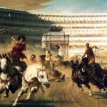 Konstantinopolis Hipodromu'nda savaş arabası yarışları.
