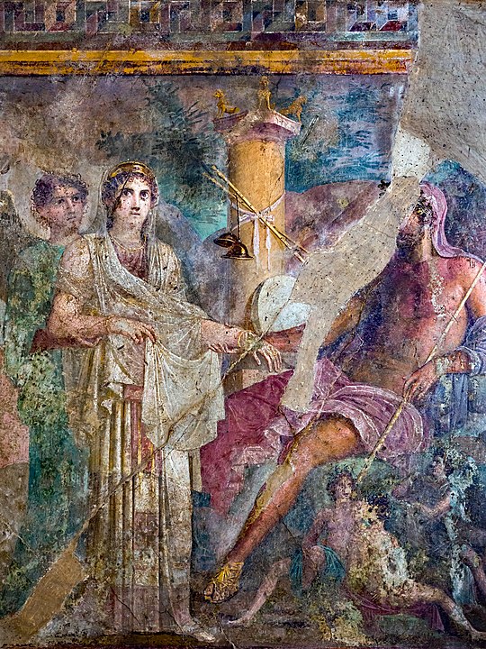 Pompeii'den antik bir fresk üzerinde Zeus ve Hera'nın Düğünü
