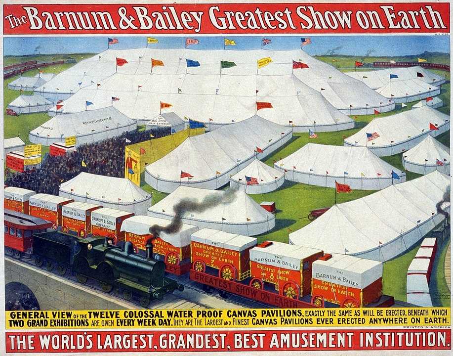 Barnum & Bailey Greatest Show on Earth posteri, 1899 civarı
