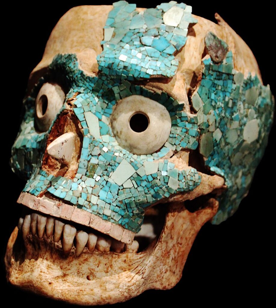 Mixtek cenaze maskesi; Mezar No. 7, Monte Alban; Oaxaca Kültürleri Müzesi.
