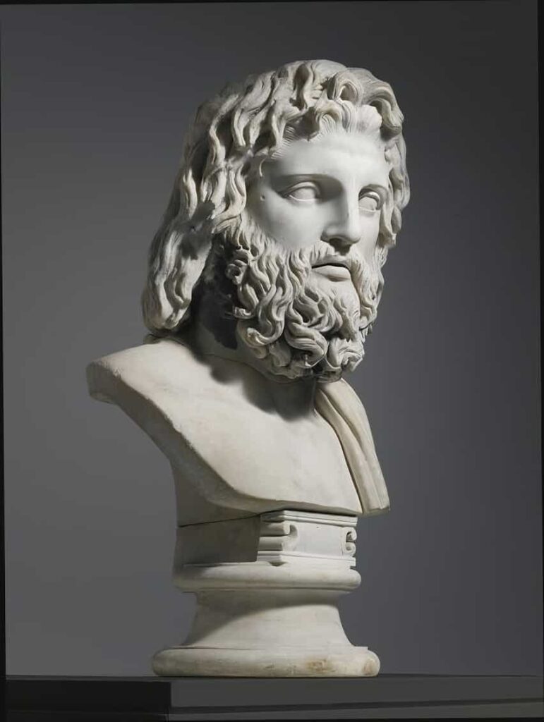 Zeus, mermer büst,18. yüzyıl