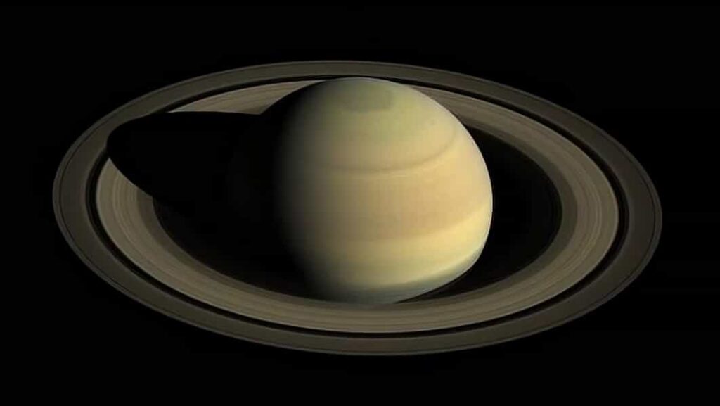 2016'da Cassini tarafından fotoğraflanan Satürn halkaları