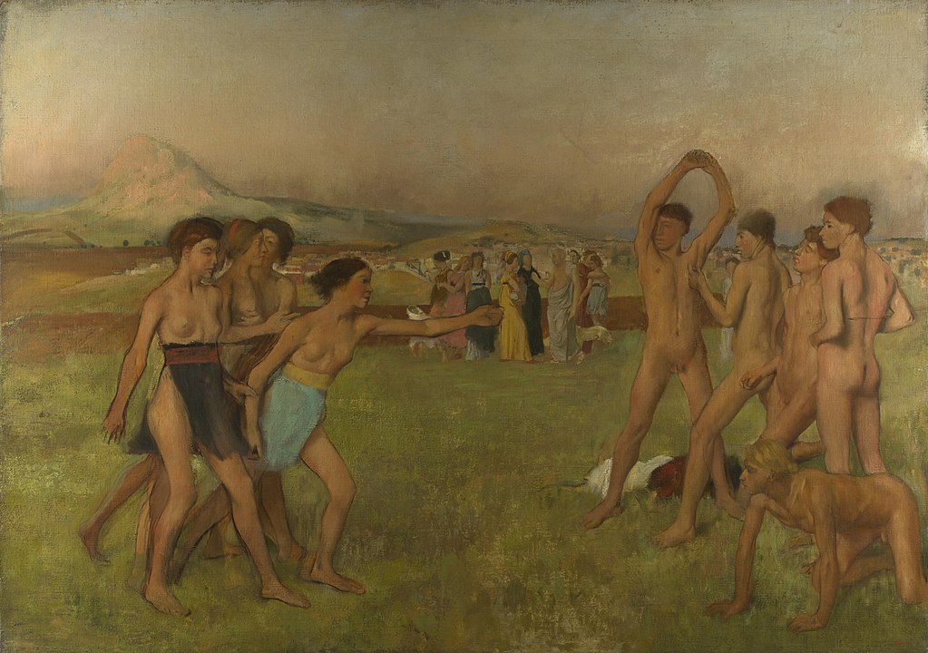 Genç Spartalılar Egzersiz Yapıyor, Edgar Degas, 1860 civarı.
