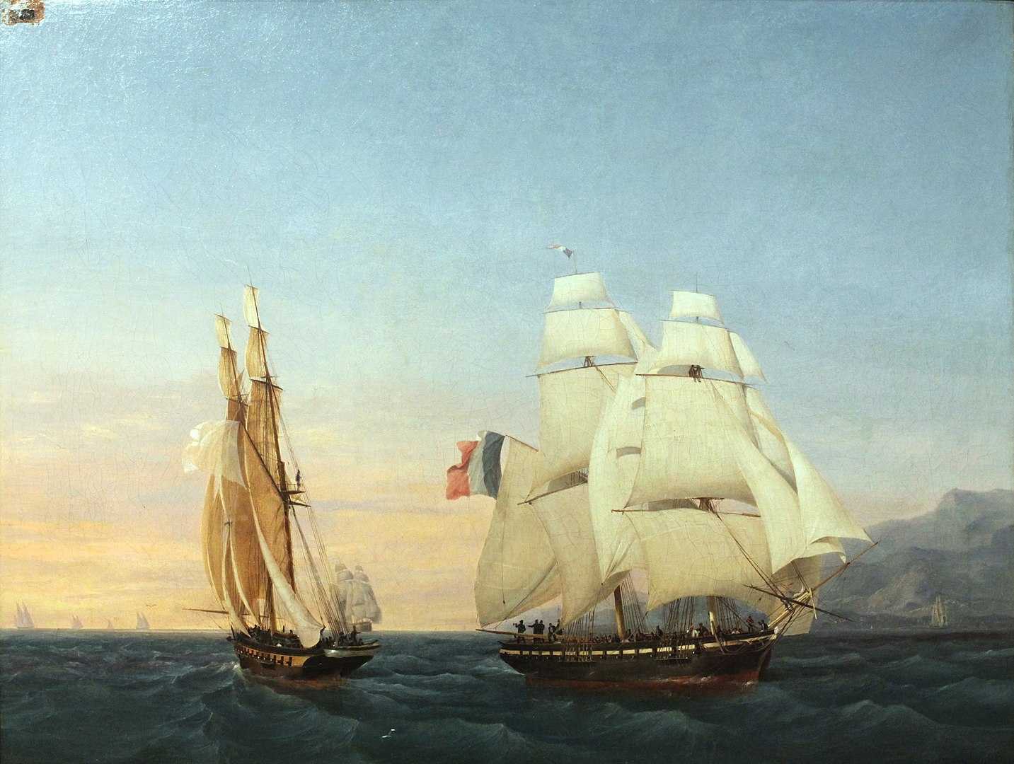 Napolyon'u Fransa'ya götüren Kaptan Taillade komutasındaki Inconstant gemisi