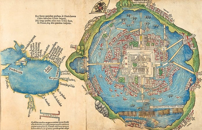 Aztek İmparatorluğu'nun haritası