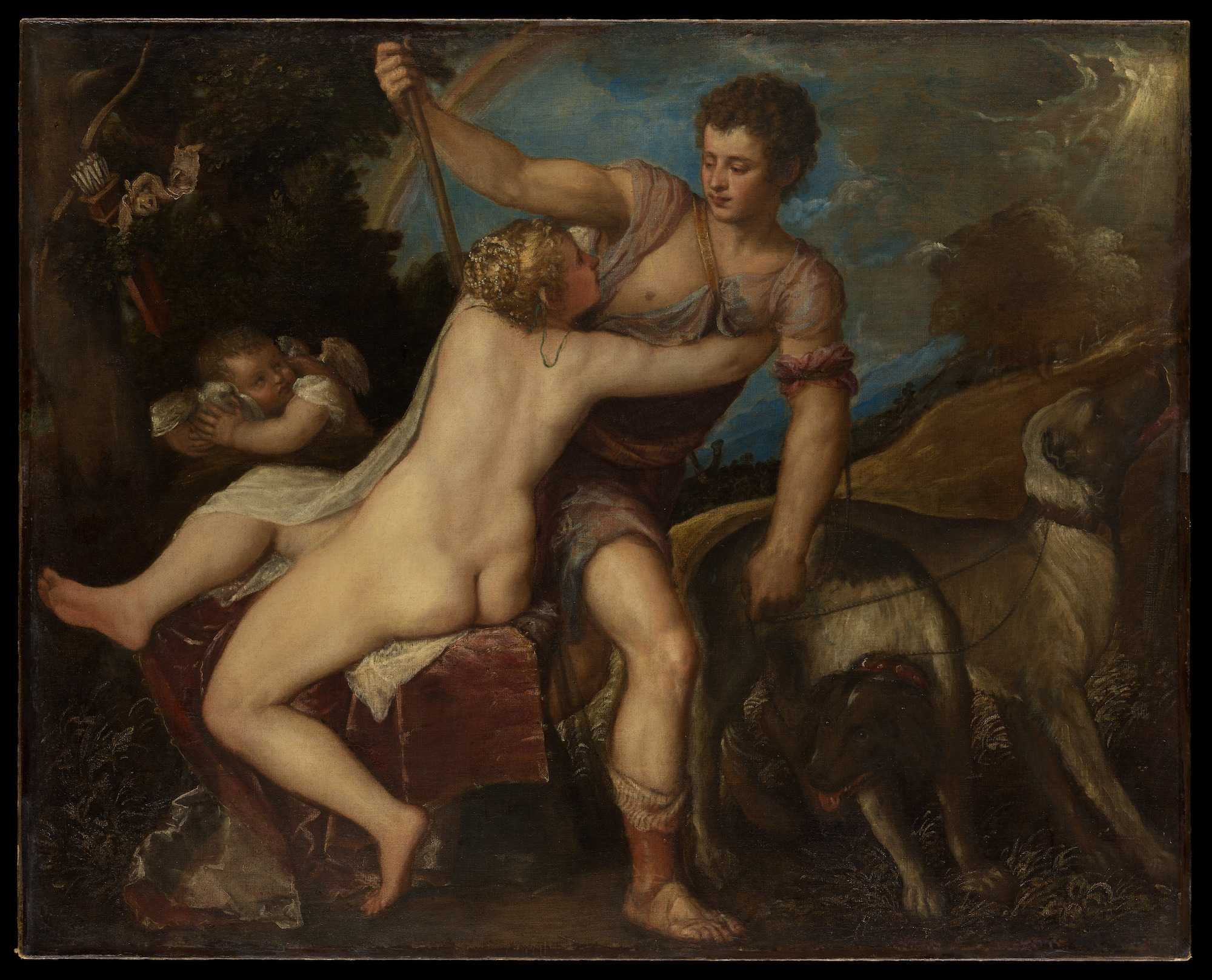 Titian'ın Venüs ve Adonis tablosu, Ulusal Sanat Galerisi, Washington. "Farnese tipi" örneği.