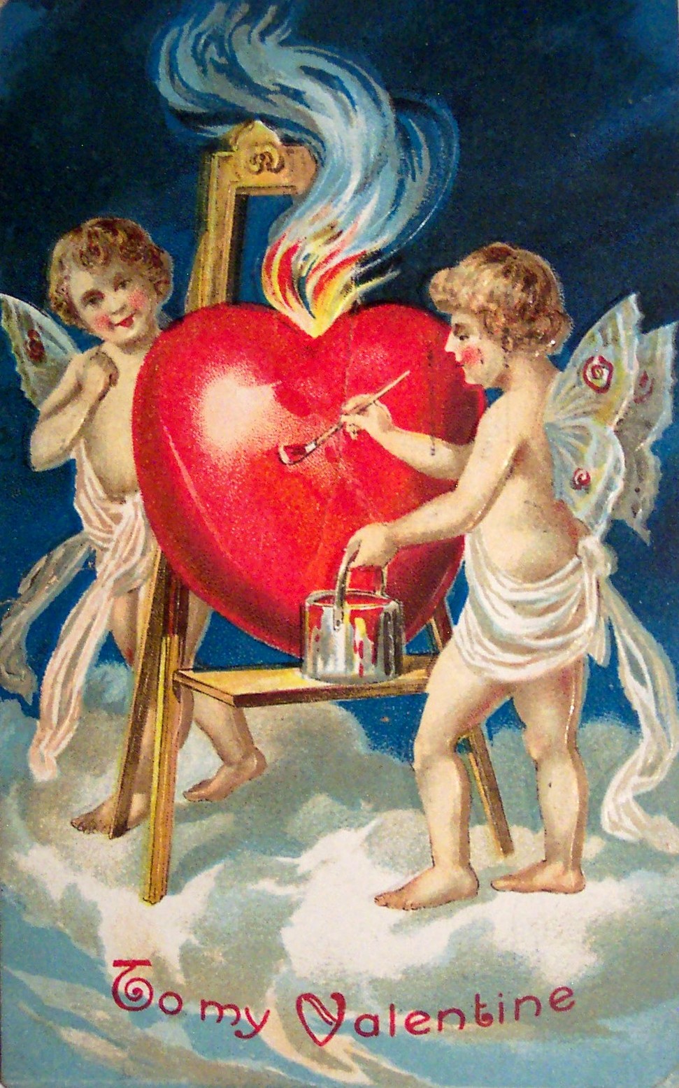 Sevgililer günü kartı, 1909 civarı.