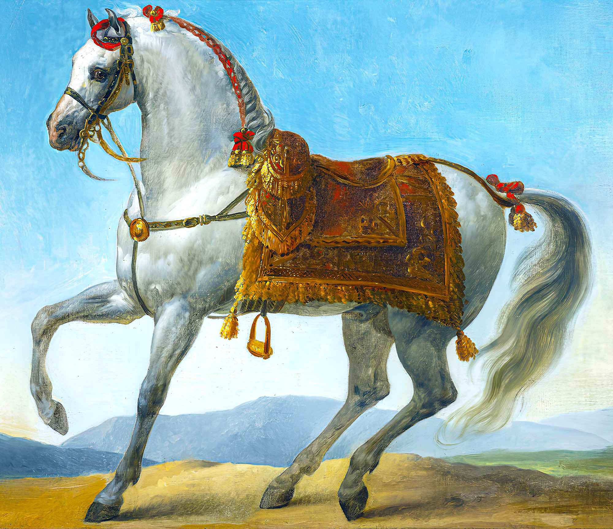Napolyon'un atı Marengo, Antoine-Jean Gros'a ait bir Arap aygırı, 1803.
