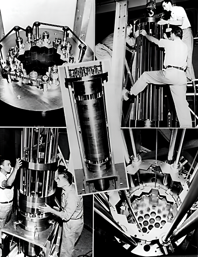 1951'de EBR-1 çekirdeğinin montajı