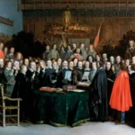 Vestfalya Antlaşması Münster Antlaşması'nı Onaylama Yemini, Gerard Terborch tarafından bakır üzerine yağlıboya, 1648.