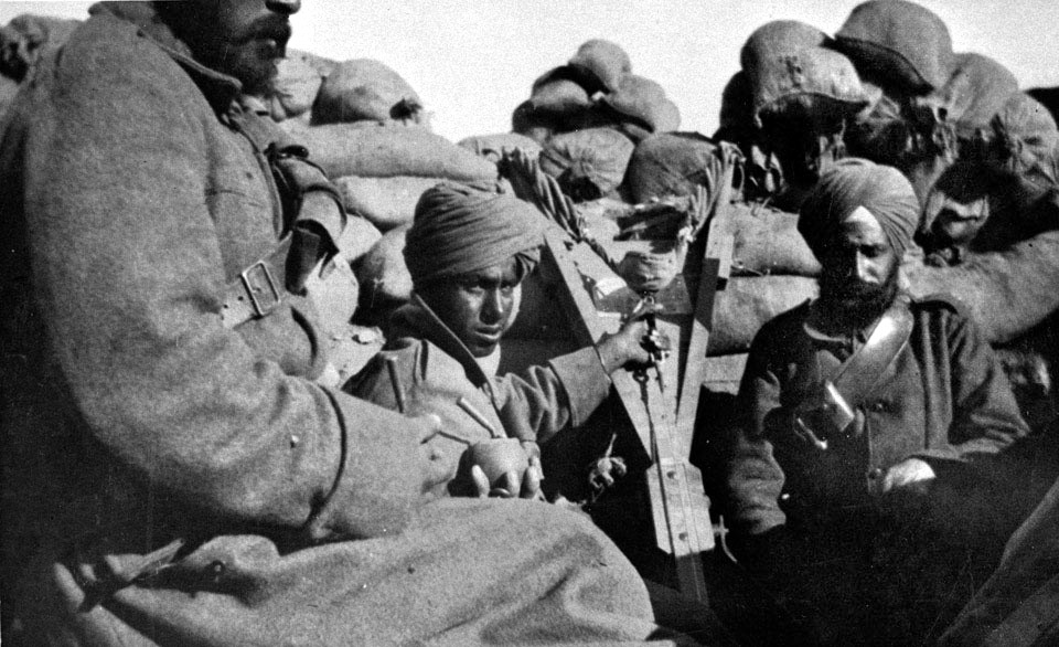 29. Hint Tugayı birlikleri Gelibolu'daki siperlerde, 1915