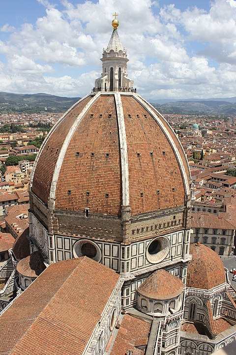 Çan kulesinden görülen kubbe Floransa Katedrali Kubbesi