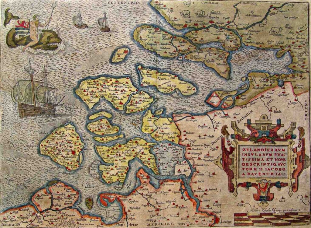 1580'de Zeeland İlçesi.