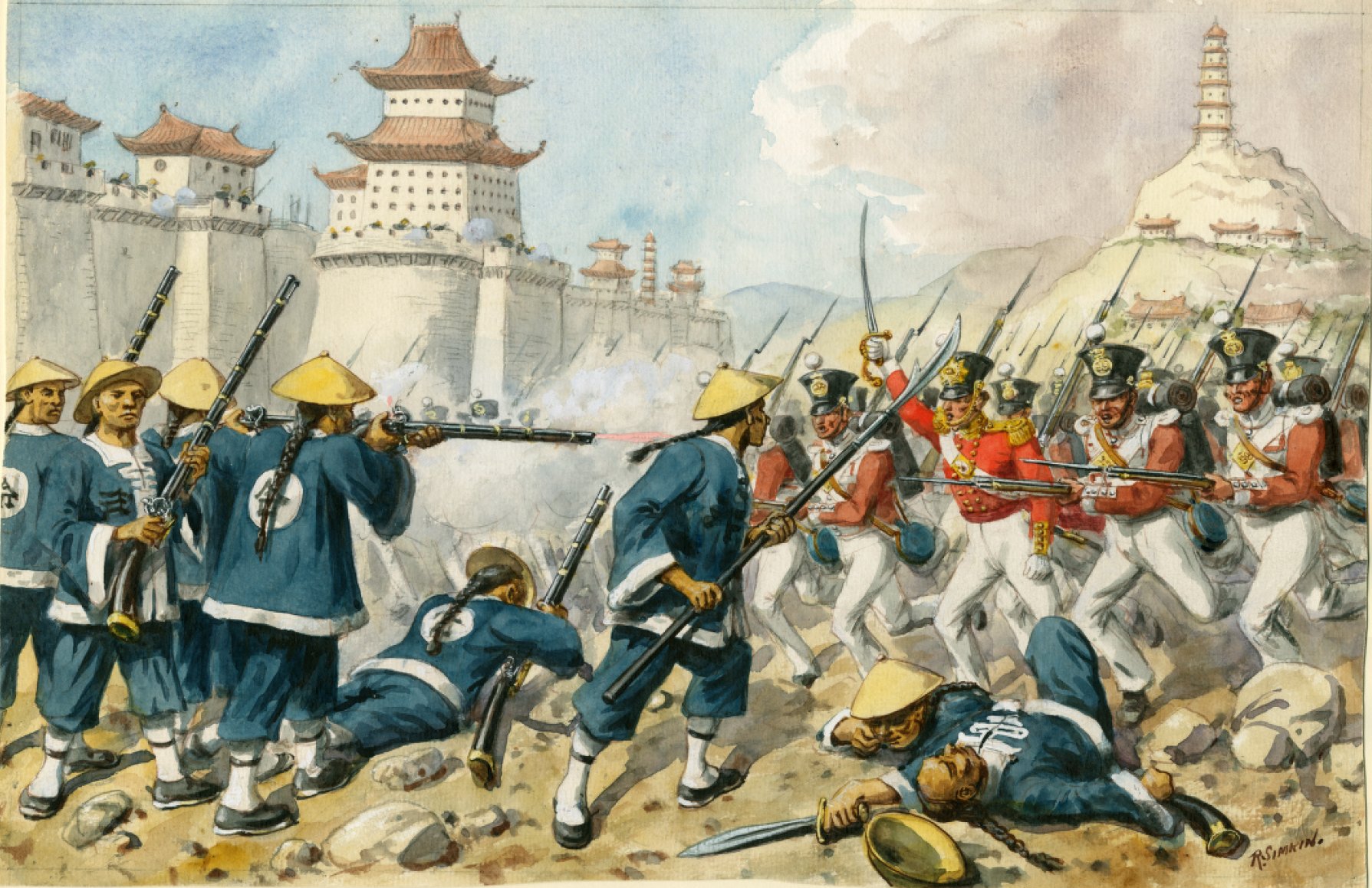Mançu hükümetinin yenilgisiyle sonuçlanan Chin-Kiang-Foo (Zhenjiang) saldırısında 98. Piyade Alayı