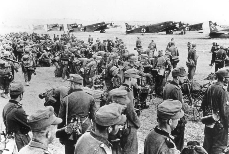 Alman dağ birlikleri Girit'e nakledilmeden önce.