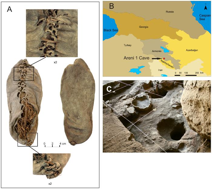 Areni-1 Mağarası tarih öncesi ayakkabısı.