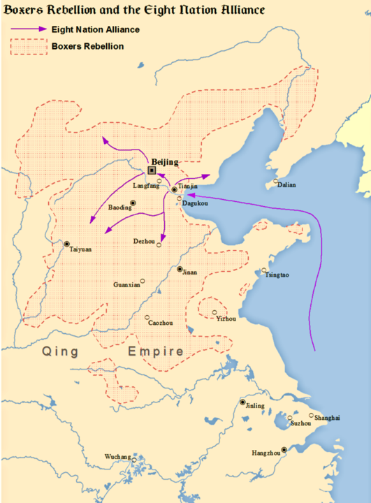 Boxer Ayaklanması ve Sekiz Uluslu İttifak, Çin 1900-1901.