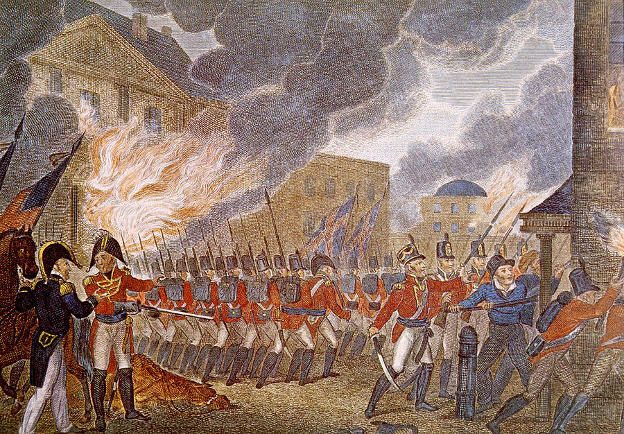 Washington'un yakılması Paul de Rapin'in 1816 tarihli aynı adlı portresinde tasvir edilmiştir.