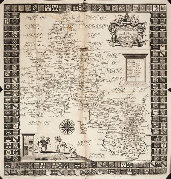 "Oxford-shire Haritası," Robert Plot, 