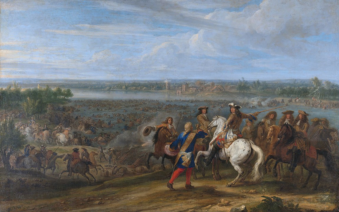 XIV. Louis Lobith'te Ren Nehri'ni geçiyor, 12 Haziran 1672.
