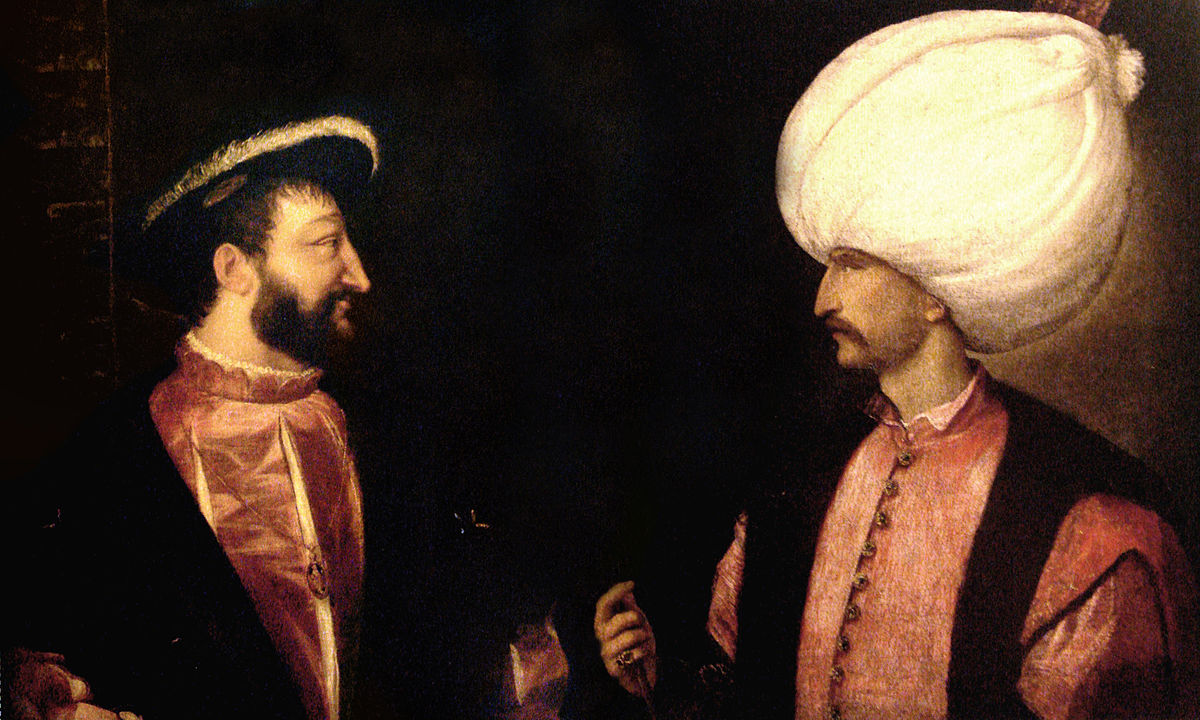 I. François (solda) ve I. Süleyman (sağda)