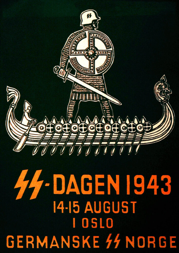 Norveç'in Nazi işgali sırasında Norveçli erkekleri işe almaya yönelik Waffen-SS propaganda posteri, 1943.