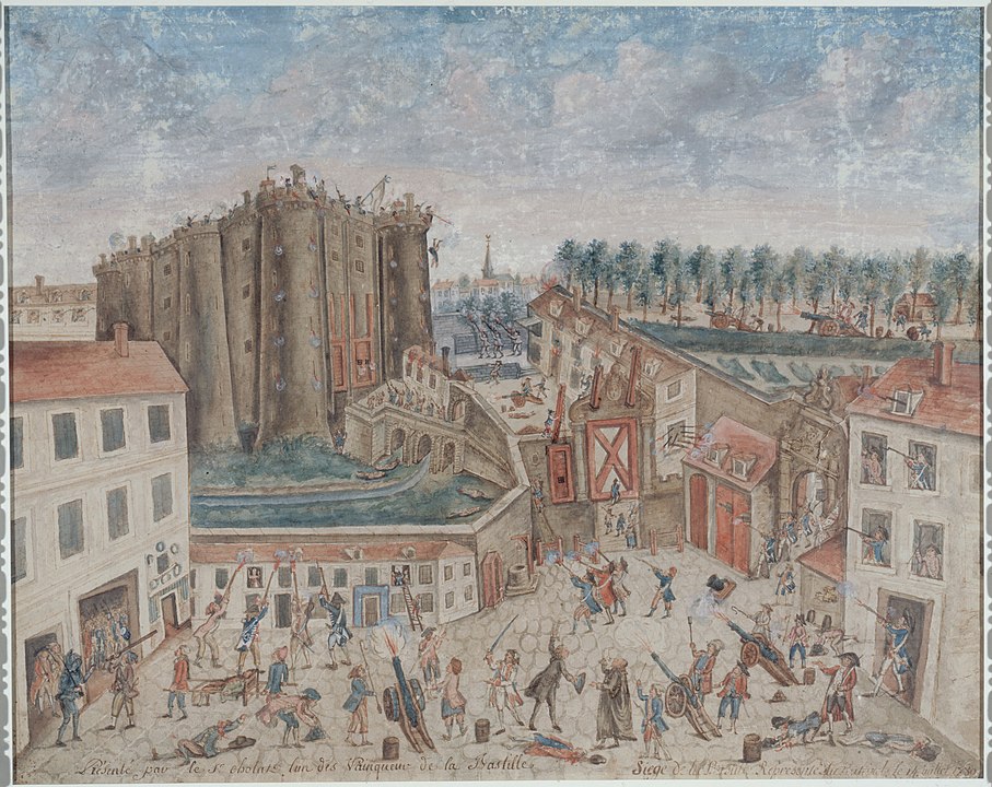 Claude Cholat tarafından Bastille kuşatmasının görgü tanığı resmi.