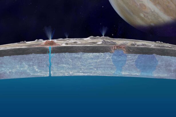 Jüpiter'in uydusu Europa buzdan bir kabukla kaplı