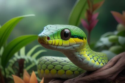 Leptophis ahaetulla parrot yılan