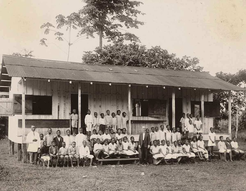 United Fruit Company okulu ve San San'daki öğrenciler, Panama bölümü, 1925