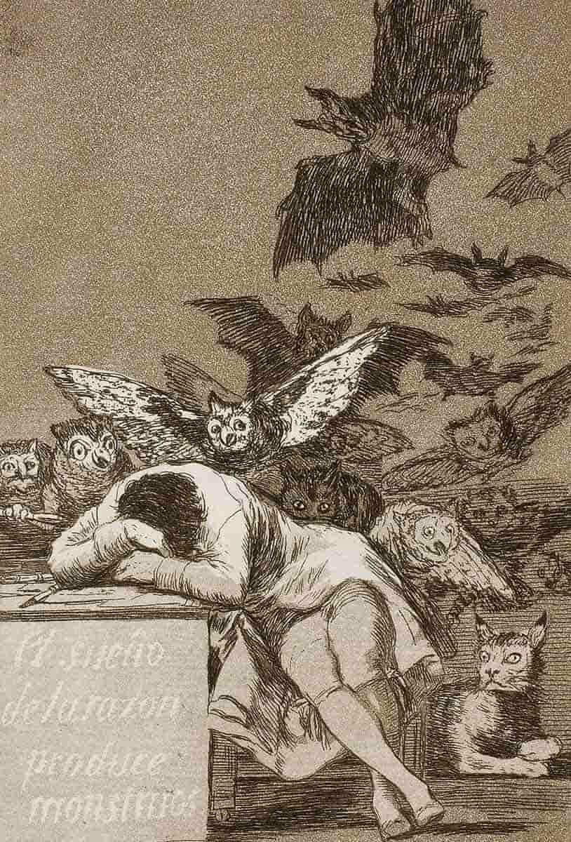 Aklın Uykusu Canavarlar Üretir (Los Caprichos, No.43), Francisco Goya