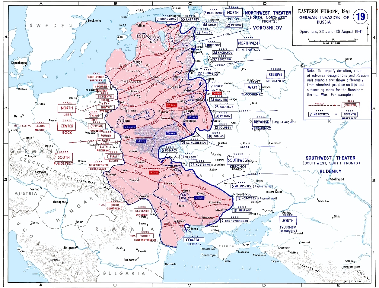 Barbarossa Harekâtı, 22 Haziran - 25 Ağustos 1941