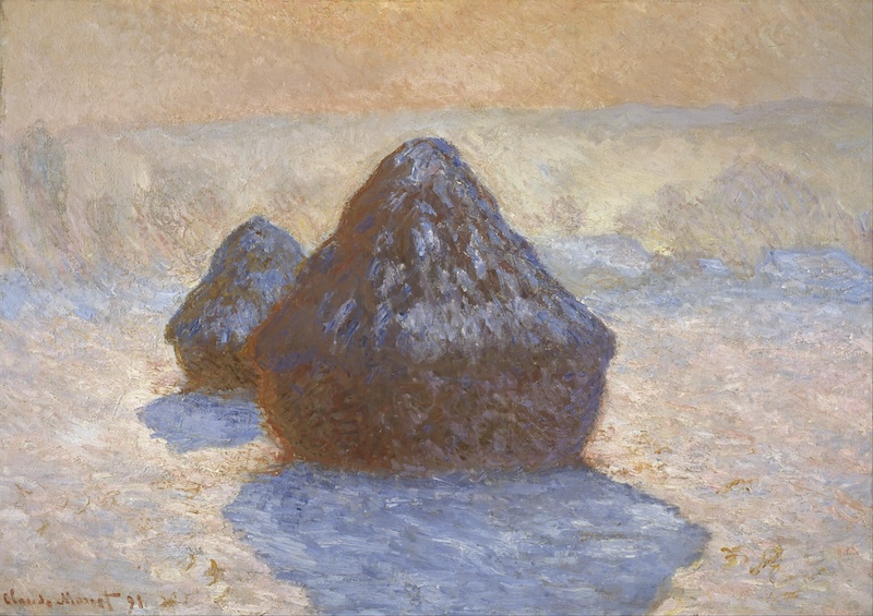 Saman Yığınlrı, Kar Etkisi, Claude Monet, 1891.
