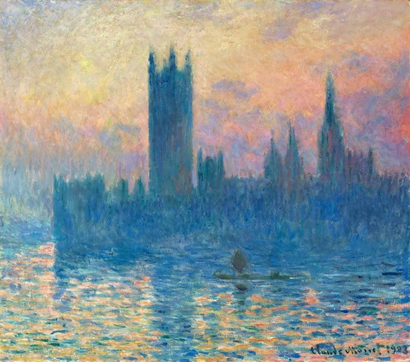 Parlamento Binası, Gün Batımı, Claude Monet